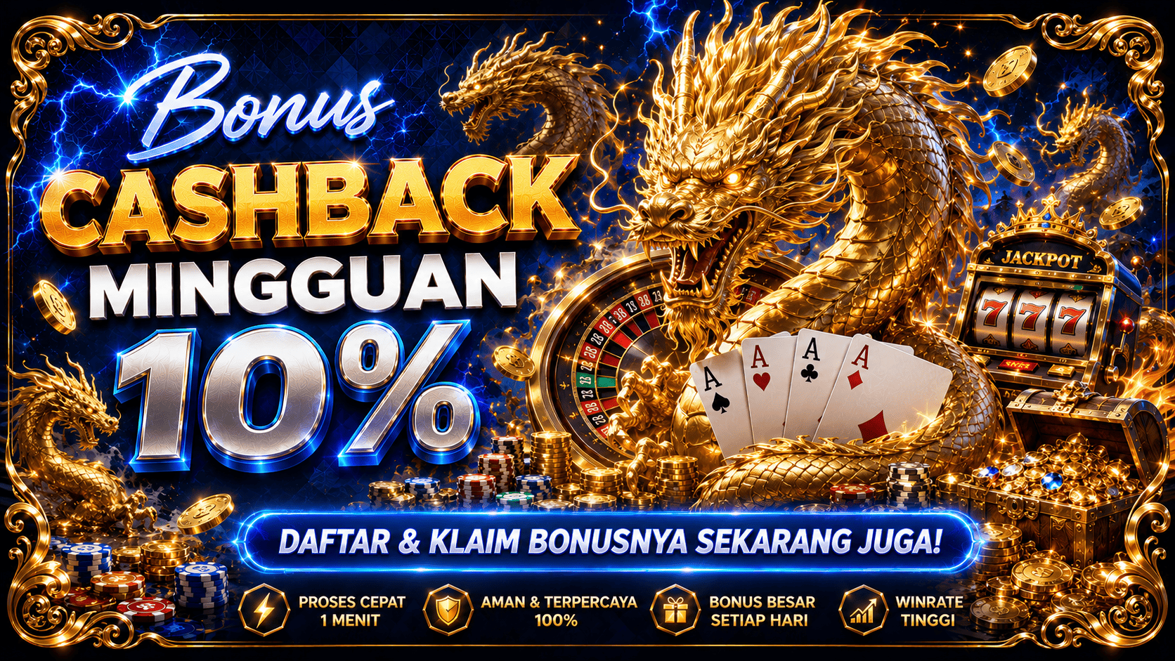 BONUS CASHBACK ALL GAMES 10%